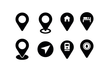 Pin Map Location vector icon collection