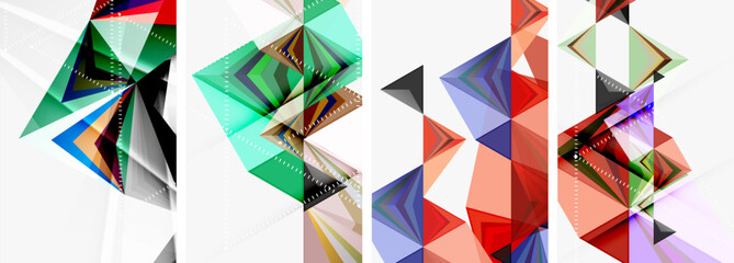 Triangle blend geometric concept poster designs for wallpaper, business card, cover, poster, banner, brochure, header, website