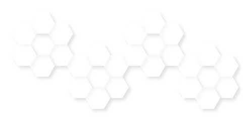 	
Seamless creative geometric Pattern of white hexagon white abstract hexagon wallpaper or background. 3D Futuristic abstract honeycomb mosaic white background. white hexagon geometric texture.
