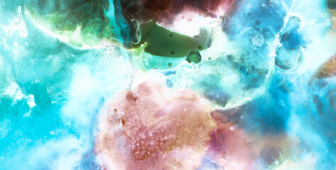 Fototapeta premium Embrace the Joy: Dive into a Cheerful Kaleidoscope of Colors and Shapes in an Abstract Wonderland
