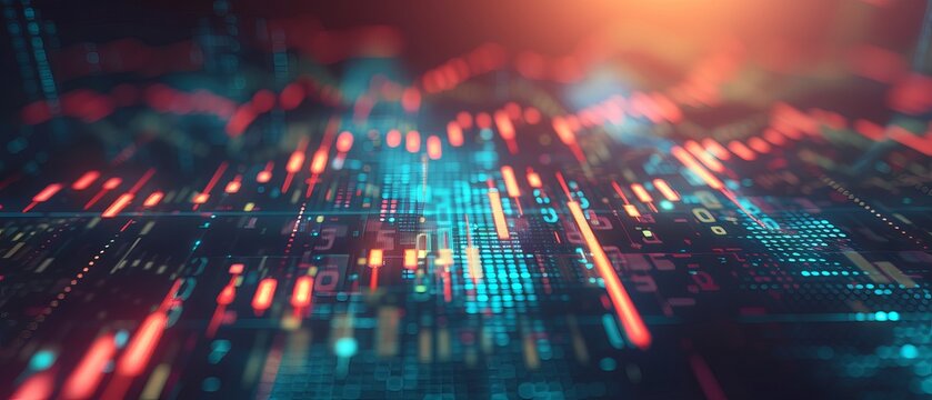 In-depth analysis and visualization of market trends: comprehensive candlestick chart illustrating stock exchange dynamics and financial trading strategies