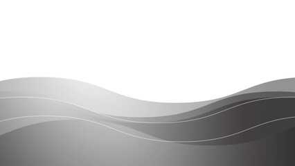 Gray wave background vector image for wallpaper or backdrop