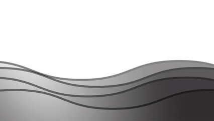 Gray wave background vector image for wallpaper or backdrop