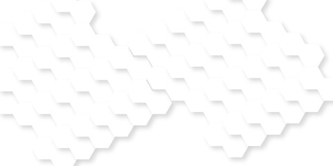 	
Seamless creative geometric Pattern of white hexagon white abstract hexagon wallpaper or background. 3D Futuristic abstract honeycomb mosaic white background. white hexagon geometric texture.