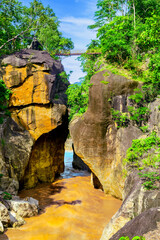 Beautiful scenery of canyon and strange shaped rock in Op Luang National Park