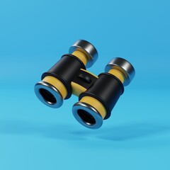 Binoculars for Adventure and Exploration. 3D Render