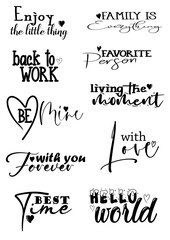 Words about marriage and family in black