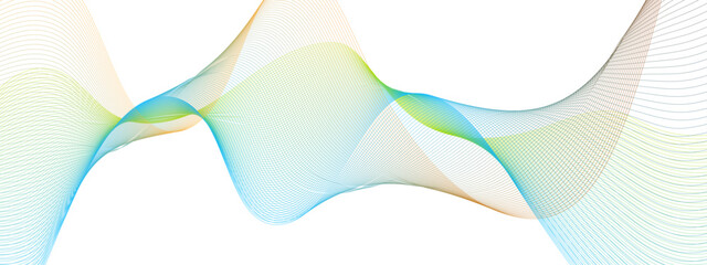 Glowing gradient colorful flowing dynamic wave lines background. Digital shiny moving lines design element. Modern gradient flowing wave lines. Futuristic technology concept. Vector illustration