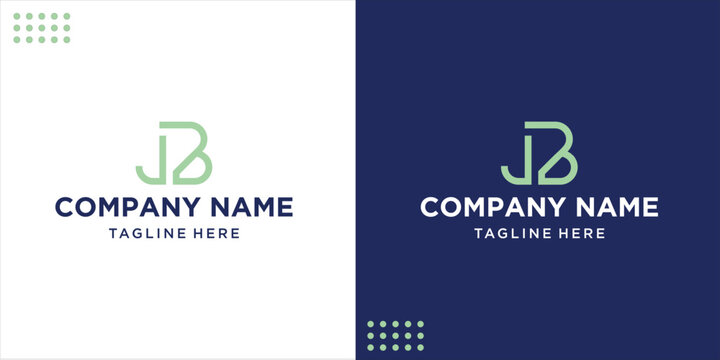creative Letter JB BJ modern monogram style logo vector element.