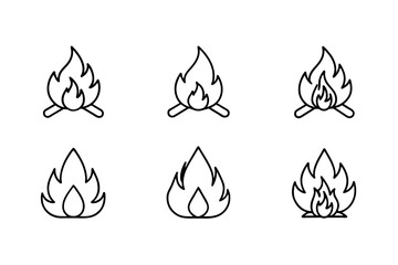 Hand drawn bonfire different style