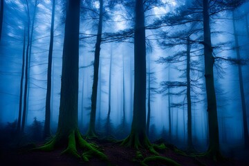 mystic foggy forest