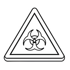 danger sign line color vector illustration 