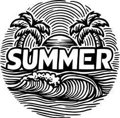 Summer T shirt Design template vector