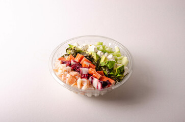 sushi on a plate on a light background