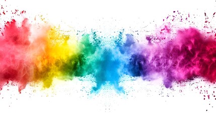 Abstract picture of colorful smoke explosion colliding.