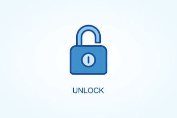 Unlock vector  or logo sign symbol illustration