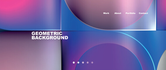 Round squares, circles with fluid gradients. Vector Illustration For Wallpaper, Banner, Background, Card, Book Illustration, landing page