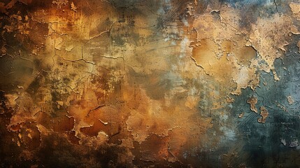 Obraz premium Grungy textured background with distressed layers and earthy tones