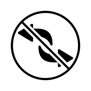 Vector solid black icon for Irreversible