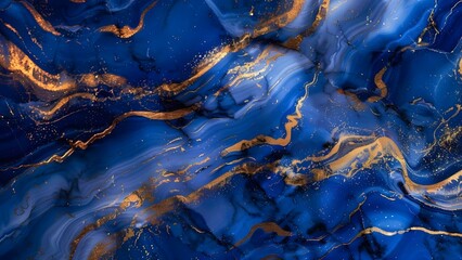 Luxurious and Modern: Blue Marble with Gold Swirls Natural Texture Design. Concept Blue Marble, Gold Swirls, Natural Texture Design, Luxurious Style, Modern Aesthetic