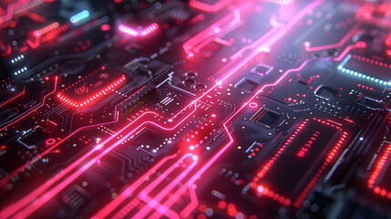 Fototapeta premium Futuristic circuit board concept background