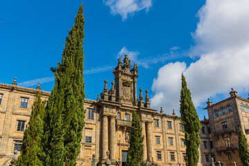 Fototapeta premium Santiago de Compostela, Spain. The cathedral of Santiago de Compostela. UNESCO World Heritage Site.