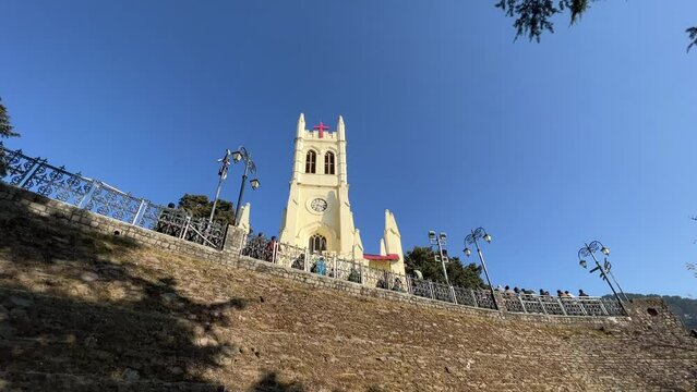 Famous Mall road church in Shimla .Christ Church Shimla .church of st Nicholas.Churches of the world