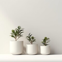Minimal many indoor plant plants, monstera, jade, snake plant, white pots standing at the wood wall with window mockup white clean, bright light