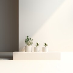 Minimal many indoor plant plants, monstera, jade, snake plant, white pots standing at the wood wall with window mockup white clean, bright light
