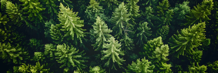 Fototapeta premium Forest drone view, view of natural greenery from a drone beauty from heights