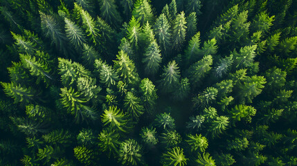 Fototapeta premium Forest drone view, view of natural greenery from a drone beauty from heights