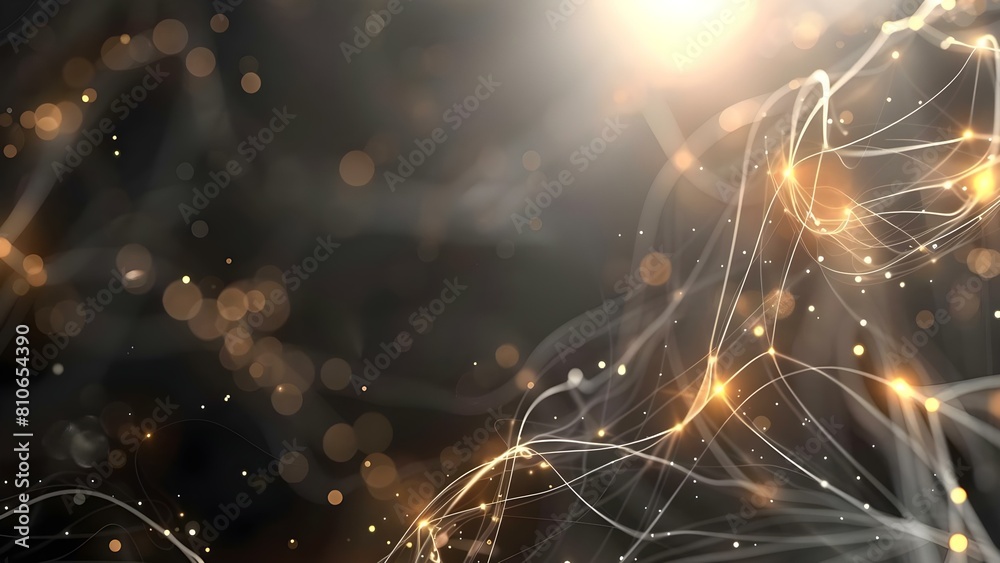 Poster digital background featuring neural networks and ai technology in an abstract design. concept techno