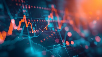 In-depth analysis: stock market trends and investment opportunities highlighted by detailed graphs, indicators, and volume data visualization