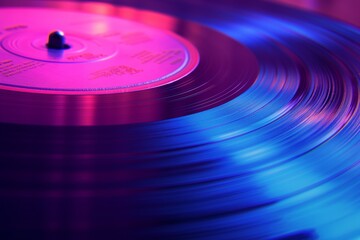 Close-up vinyl record, vintage music record