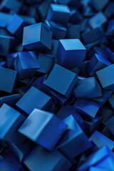 A close up of blue cubes in a pattern