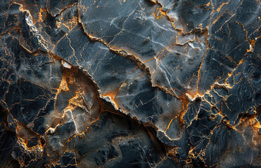 A high-resolution texture of dark grey marble with golden veins, resembling the rich and luxurious surface material found in luxury homes. Created with Ai