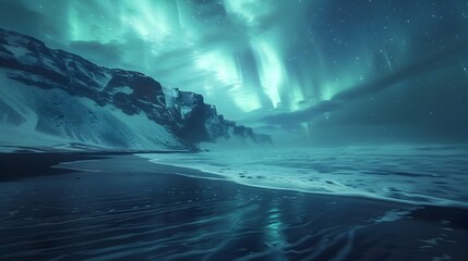 Ethereal Encounter:Captivating Icelandic Landscapes Beneath the Dazzling Aurora Borealis