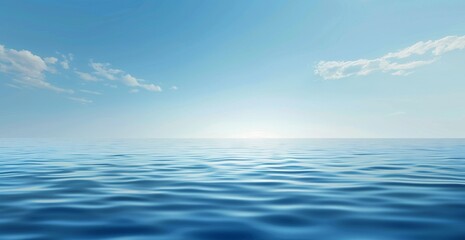 Obraz premium A clear summer view, epitomizing vacation and travel, the expansive ocean offers a party for the senses, a cocktail of resting and enjoyment