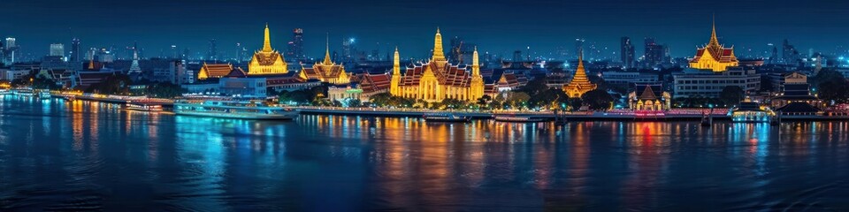 Luxurious Yacht Cruise Along Bangkok s Illuminated Palace Skyline