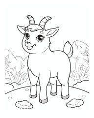 Animal coloring book page 