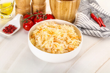 Homemade fermented cabbage Sauerkraut
