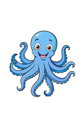 cute smilng octopus