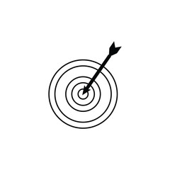 Target Icon in trendy flat style isolated on grey background. Aim symbol for your web site design, logo, app, UI. Vector illustration.