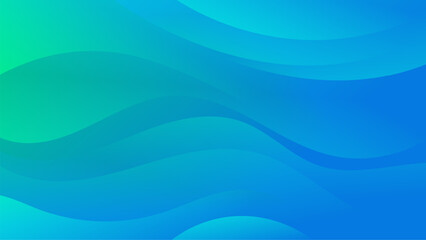 Modern abstract gradient wave background with multiple colorful waves. Gradation from green to blue. Perfect for website backgrounds, social media, advertising, presentations