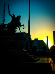 Equestrian Monument of General Manuel Belgrano, Gracing Buenos Aires' Iconic Plaza de Mayo,...