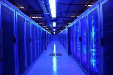 Fototapeta premium Technologydriven data centers monitoring global markets