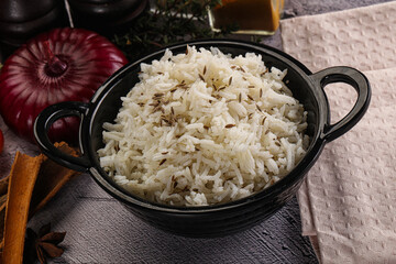 Indian cuisine jeera basmati rice