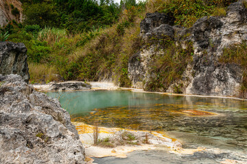 Sipoholon Hot Springs are hot springs in Tapanuli. This sulfur-containing bath was formed due to...