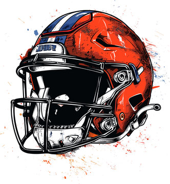 recommend clip art: American football helmet clipart design illustration