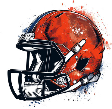 recommend clip art: American football helmet clipart design illustration